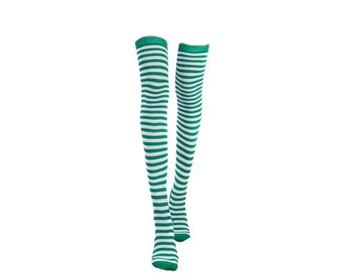 Les chaussettes athlétiques rayures vertes Emballage de 2