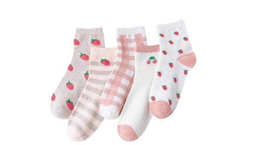 lot-chaussettes-femme-fraise