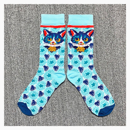 lot-4-paires-de-chaussettes-colorees-chat-bleu