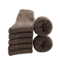 chaussette-hiver-homme-laine-marron
