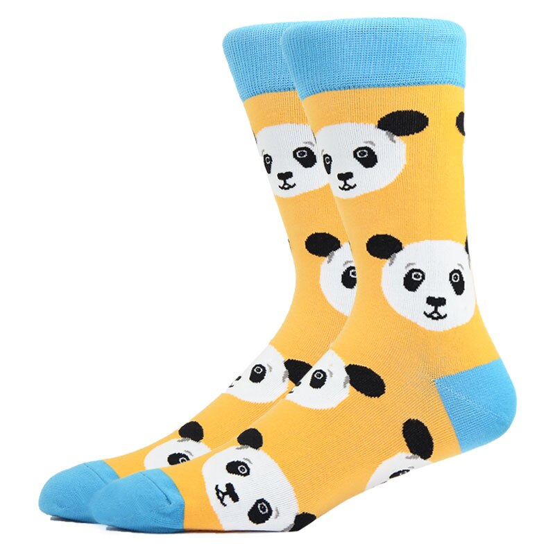 chaussette-longue-panda-jaune