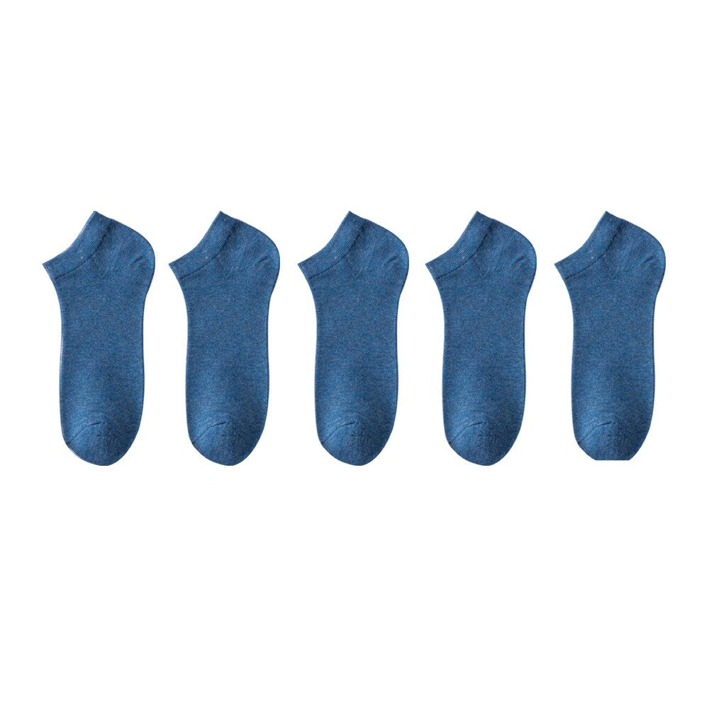 lot-5-chaussettes-bambou-femme-bleue