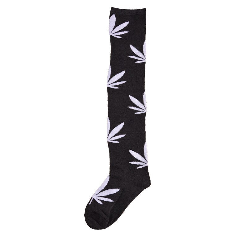 chaussette-haute-weed-noire