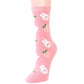 chaussette-coton-animaux-rose-lapin
