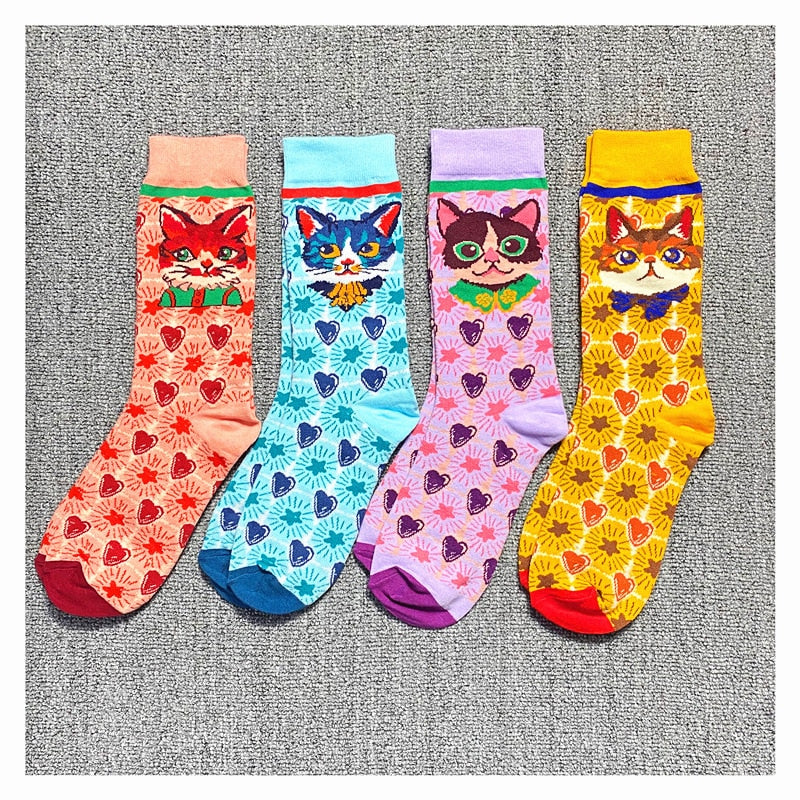lot-4-paires-de-chaussettes-colorees-chat