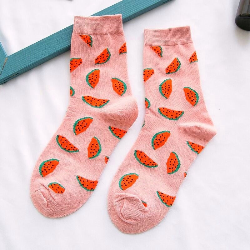 chaussette-fruit-longue-pasteque