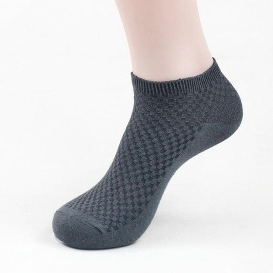 Chaussette bambou homme courte grise